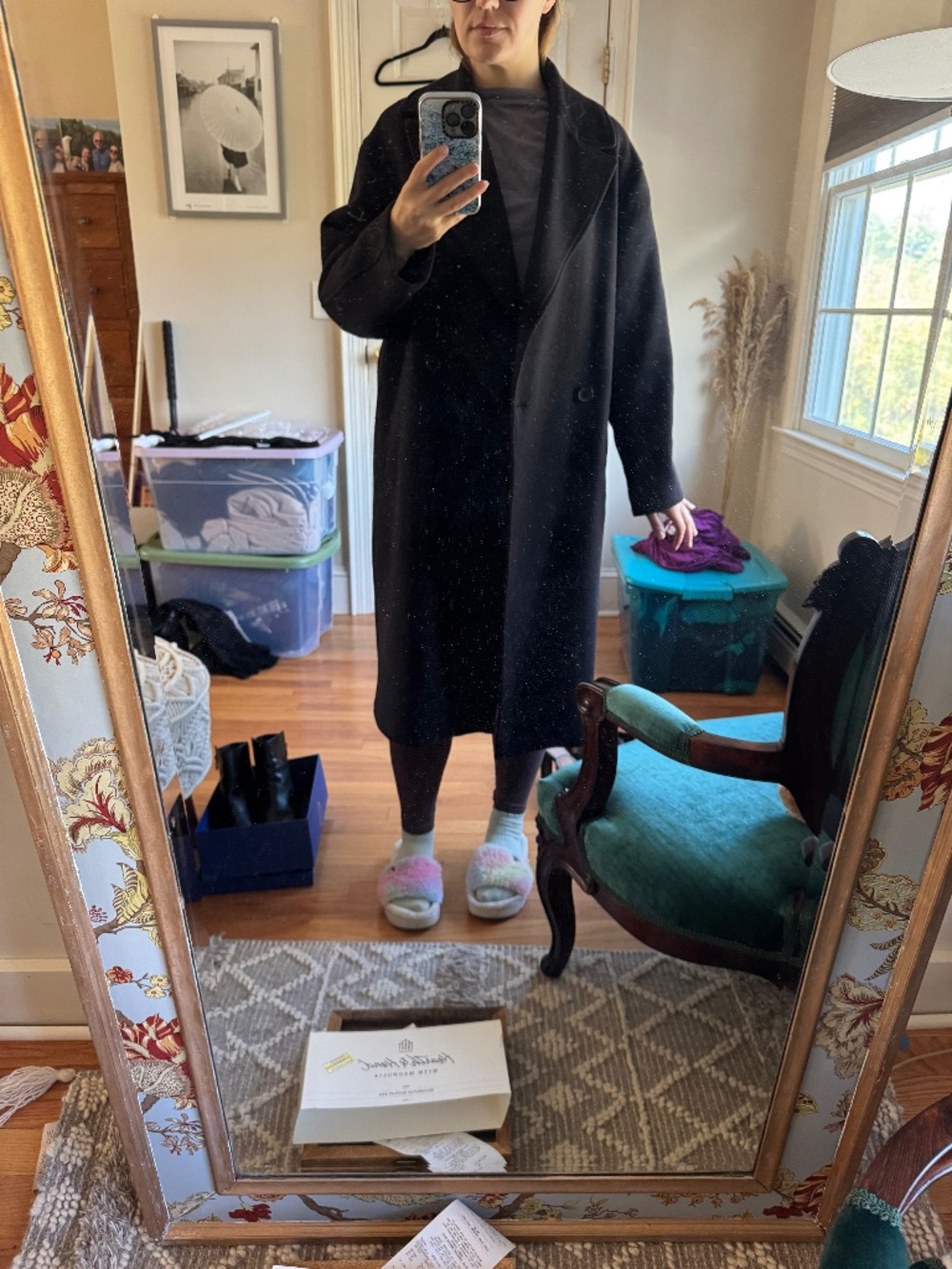 Zara wool blend cocoon coat